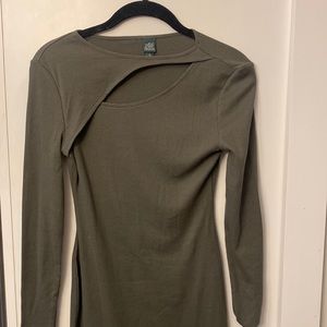 Wild Fable dark green bodycon midi dress